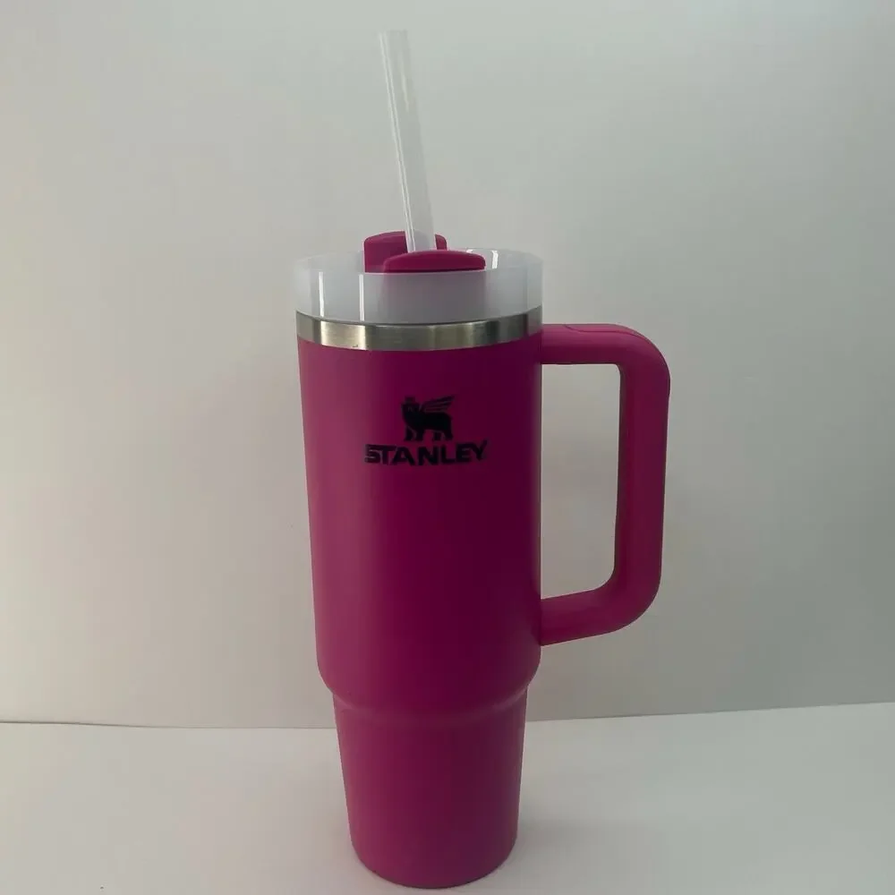 Stanley Quencher H2.0 FlowState 40oz Tumbler Mug Pink Stainless Steel With Straw - Picture 2 of 15